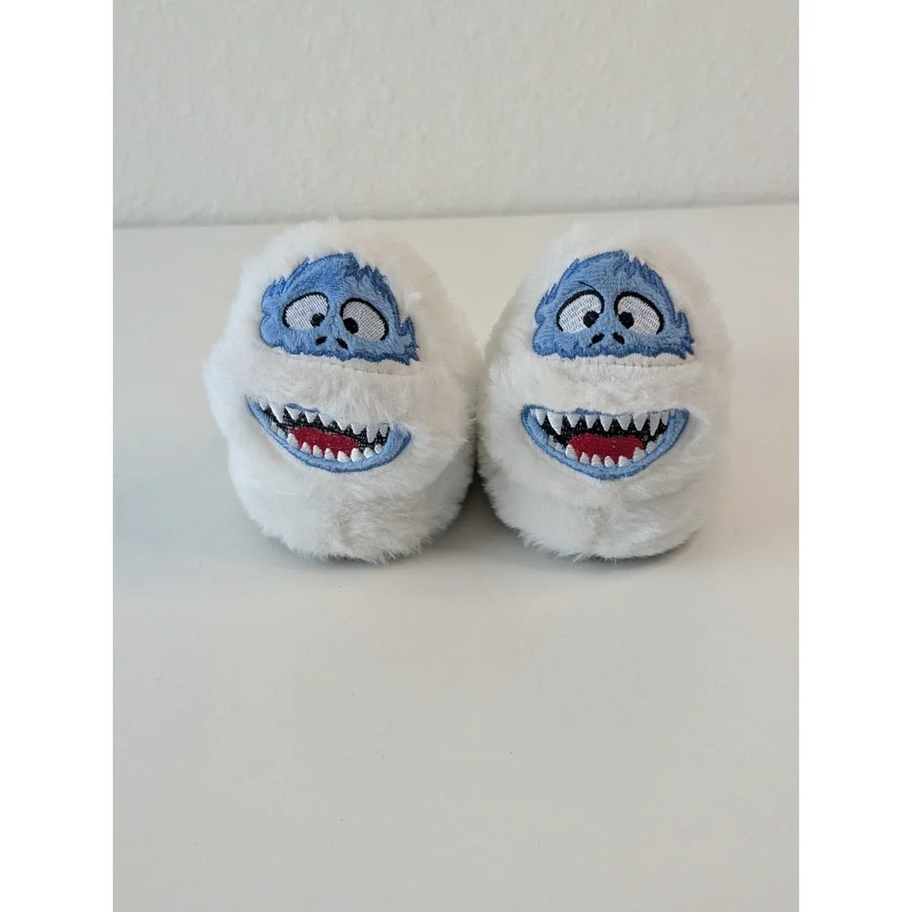 Abominable Snowman Youth Kids Slippers-White-Size 3 Rudolph Movie Christmas